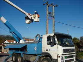 La empresa Iberdrola mejora toda la red eléctrica de la pedanía de Valencia de Alcántara, La Campiña