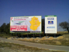Quintana visita las obras de construcción de nuevos tramos de la autovía autonómica EX A1