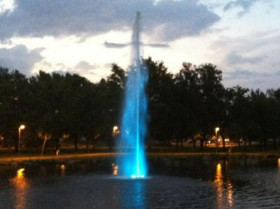 Moraleja pone en marcha la Fuente Géiser en el Parque fluvial Feliciano Vegas como atractivo turístico
