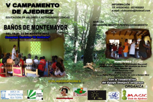 Baños de Montemayor acoge el V Campamento de ajedrez con el equipo olímpico de ajedrez de Uruguay