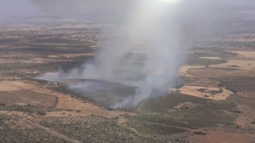 Activado el nivel 1 de peligrosidad en un incendio en Benquerencia de la Serena