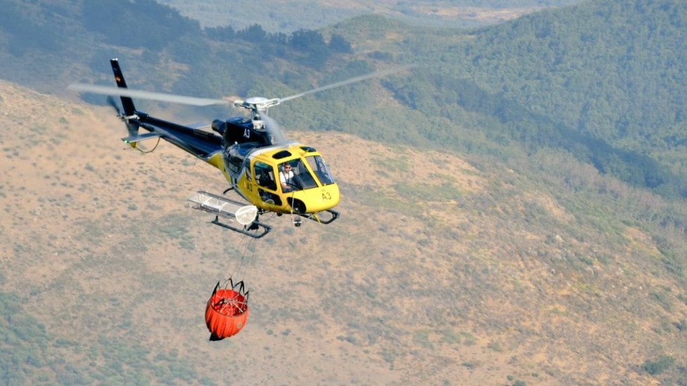 Declarado el nivel 1 de peligrosidad en un incendio forestal en Madrigalejo
