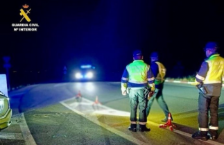 Mueren calcinadas dos personas en la EX-208 tras salirse su coche de la vía, volcar e incendiarse