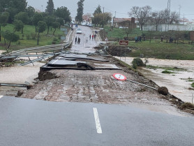 Seis carreteras de Badajoz se encuentran cortadas al tráfico por daños estructurales