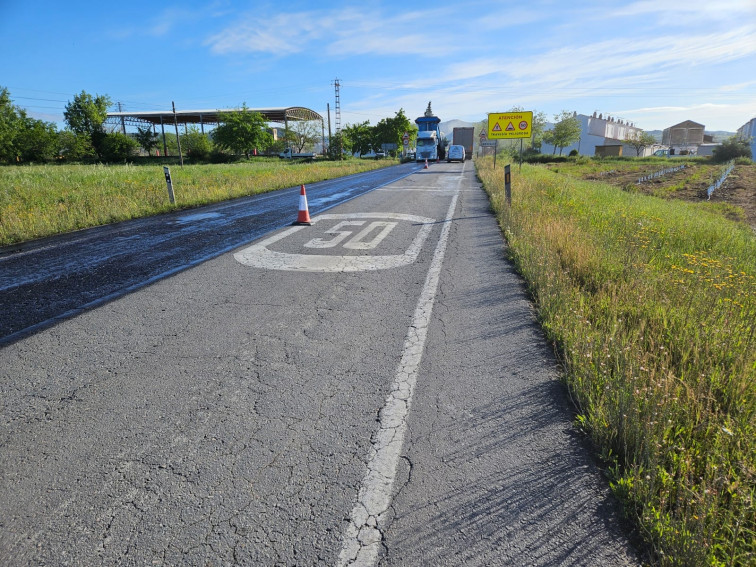 La Junta repara una carretera en Jerez de los Caballeros tras los daños sufridos por las lluvias
