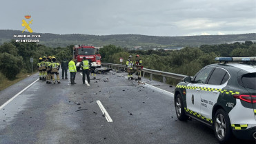 Cuatro fallecidos en un accidente en la N-630 cerca de Plasencia