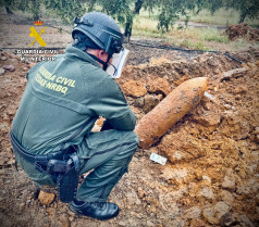 Desactivada una bomba de la Guerra Civil hallada en una finca de Villanueva de la Serena