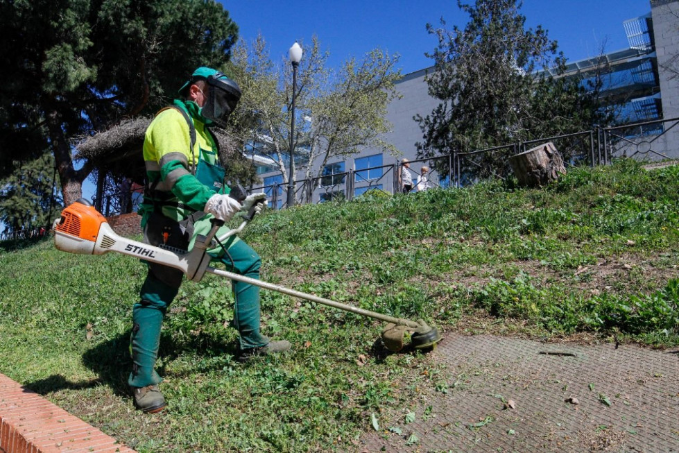 El Ayuntamiento de Plasencia inicia el desbroce en Ciudad Jardín tras la solicitud vecinal