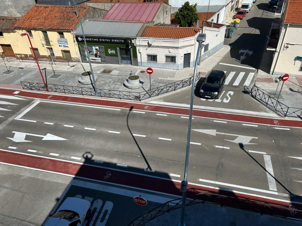 Mejoras viales y peatonales en uno de los puntos más transitados de Moraleja