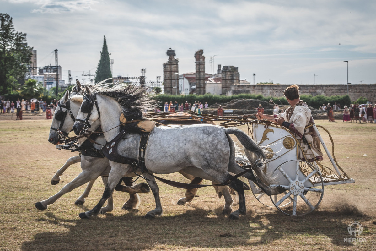 Caballos, carreras cuadrigas, Mu00e9rida,