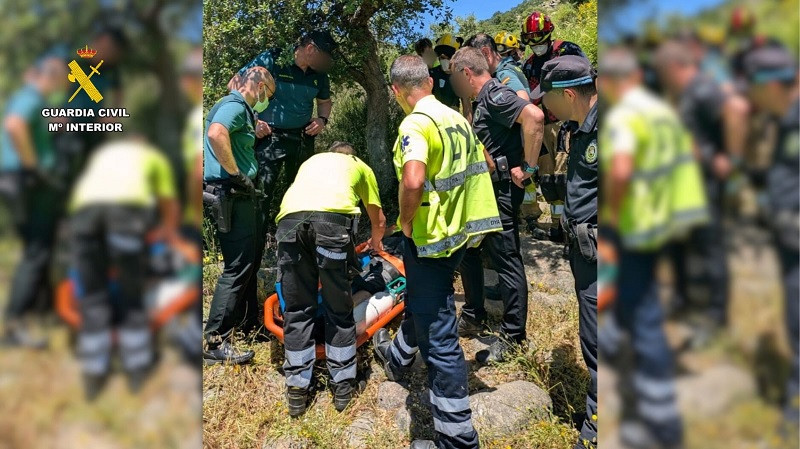 El rescate de un senderista se prolonga varias horas tras sufrir una caída en Arroyomolinos