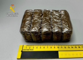 Detenido un joven de 23 años con más de medio kilo de hachís en un coche compartido