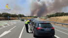 Un incendio en la provincia de Cáceres obliga a cortar la A-58 y la carretera N-521