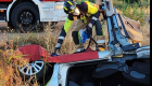 Tres personas heridas y un rescate en carretera tras un accidente en La Vera