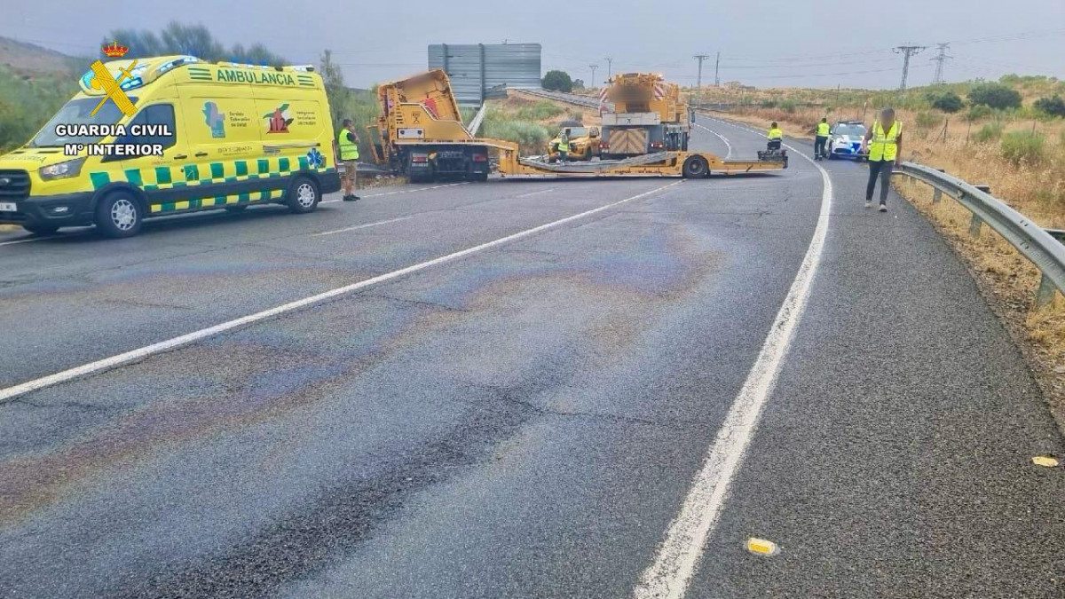 Accidente de un camión en la N 630 (2)