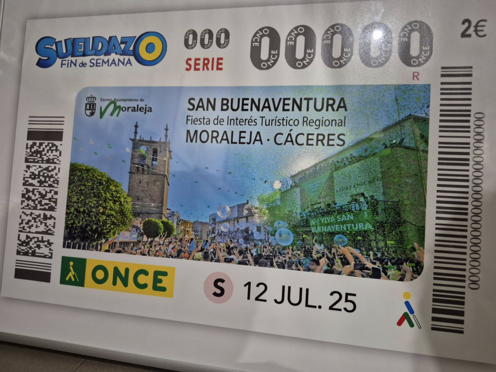 Moraleja, protagonista del cupón de la ONCE en un homenaje a sus raíces