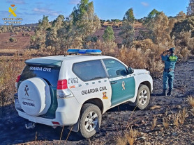 Investigan al conductor de una cosechadora que provocó un incendio forestal en Hornachos