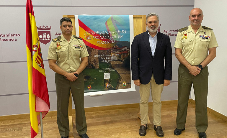 Plasencia acogerá el 4 de octubre una Jura de Bandera civil tras más de una década