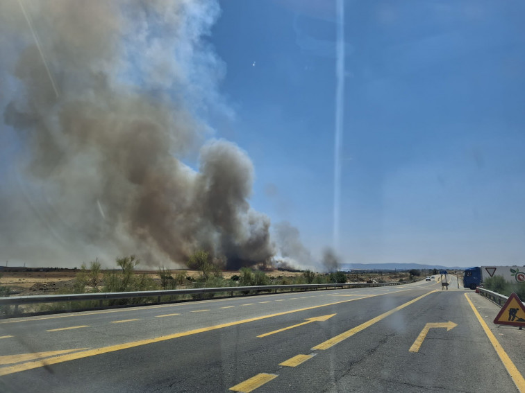 Un incendio forestal en Cáceres obliga a activar el nivel 1 de peligrosidad y provoca cortes en la A-66