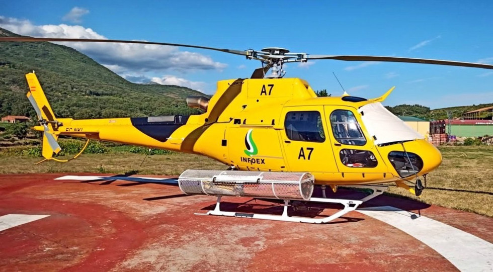 Desactivado el nivel 1 del incendio forestal en Badajoz