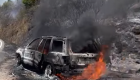 Sale ardiendo un coche y provoca un incendio forestal en Casar de Palomero