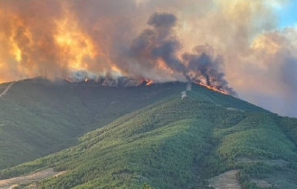 Más de 450 efectivos tratan de frenar el avance del incendio forestal de Las Hurdes