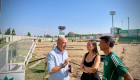 Avanzan las obras de mejora en el estadio del CP Cacereño de cara a la próxima temporada