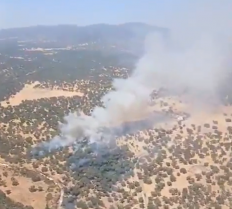Activado el nivel 1 de peligrosidad por un incendio forestal en Monesterio