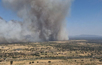 Activado el nivel 1 de peligrosidad por un incendio forestal en Aldea del Cano