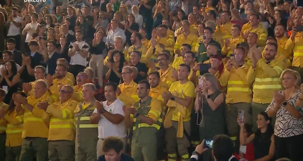 Trabajadores del Infoex en el acto institucional del Du00eda de Extremadura.
