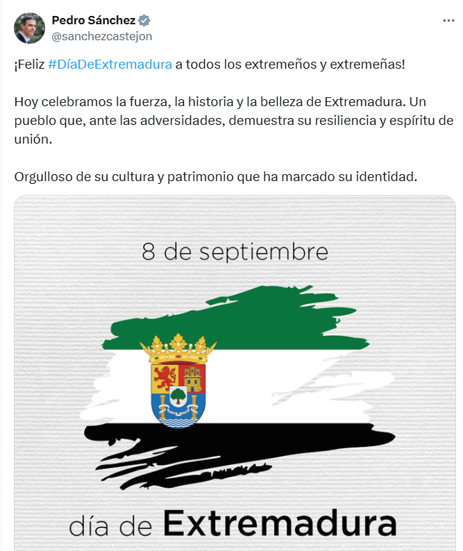 Pedro Su00e1nchez, X, Extremadura,