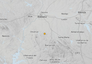 Extremadura registra un seísmo de magnitud 2,6 en la escala Richter