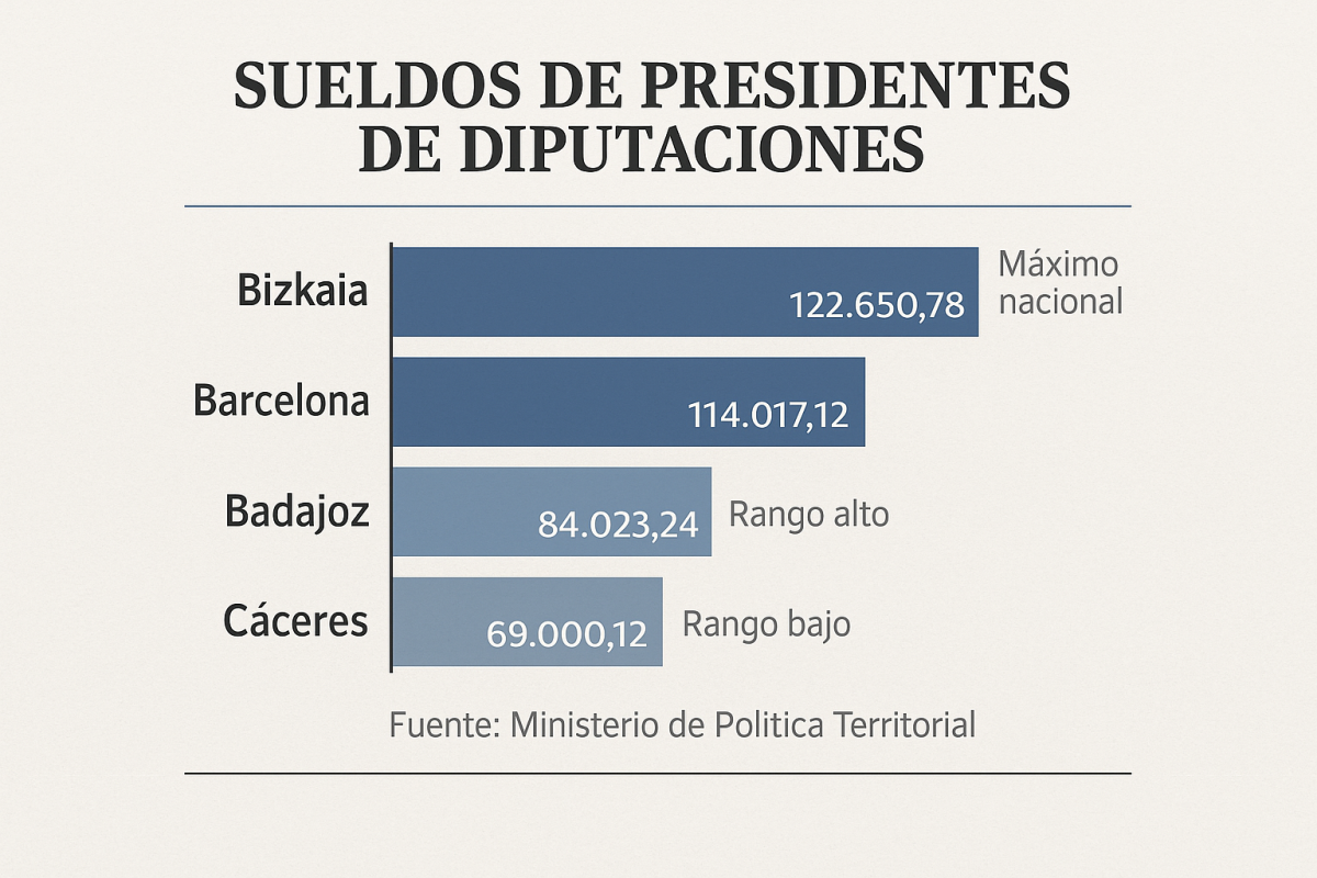 SUELDOS DE LOS PRESIDENTES DE LAS DIPUTACIONES