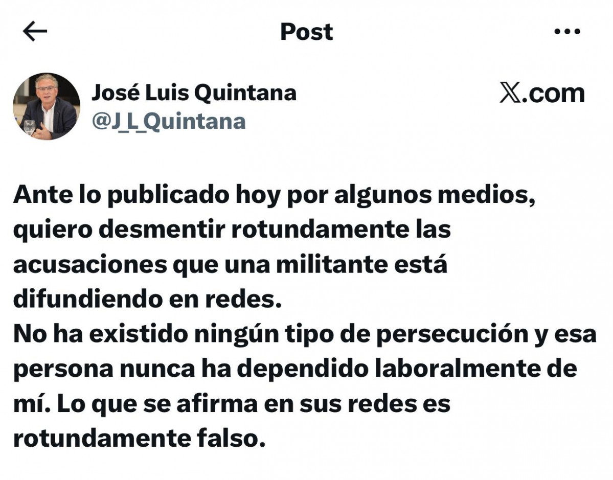 Declaraciones quintana acoso laboral denuncia 
