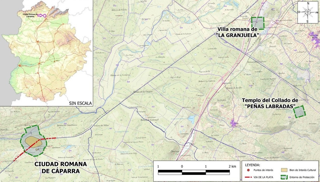 Plano de delimitaciu00f3n de la Zona Arqueolu00f3gica y de su entorno de protecciu00f3n
