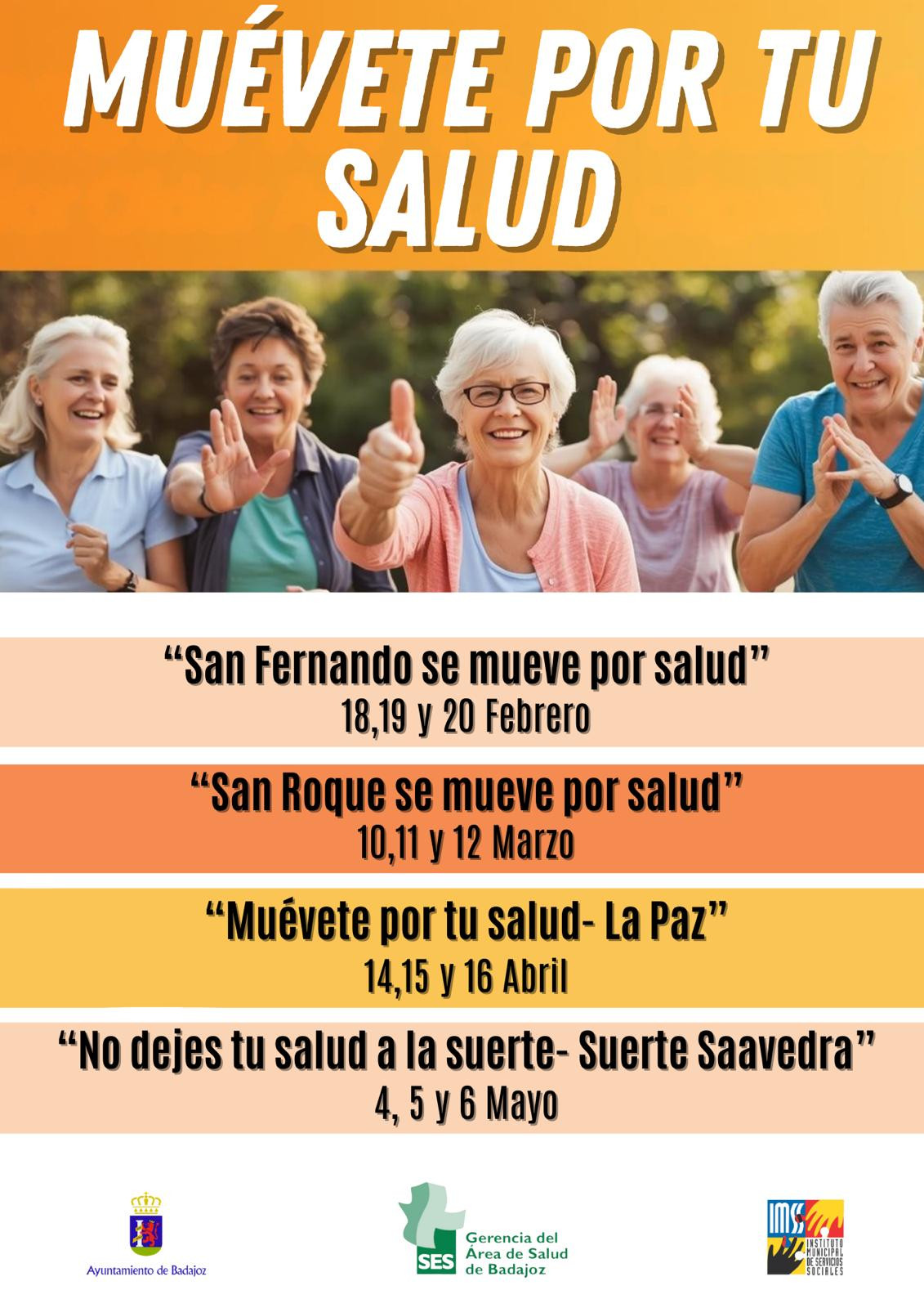 Fechas del programa 'Muu00e9vete Por Tu Salud' 2026