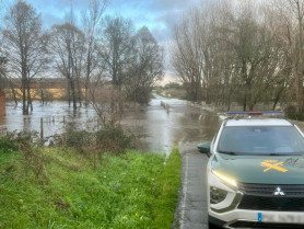 La nueva borrasca mantiene alerta a la Guardia Civil por la crecida del río Tiétar en La Vera