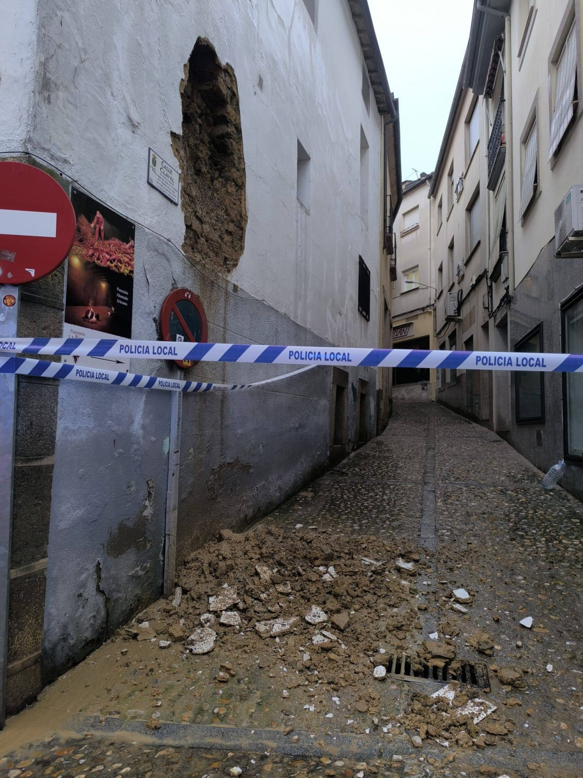 Muro caido jaraiz temporal