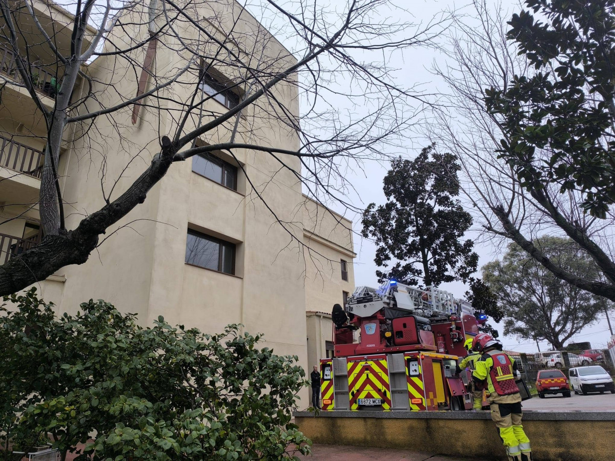 Bomberos en jaraiz temporal