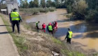 Rescatadas cuatro personas que llevaban días aisladas por la crecida del Guadiana