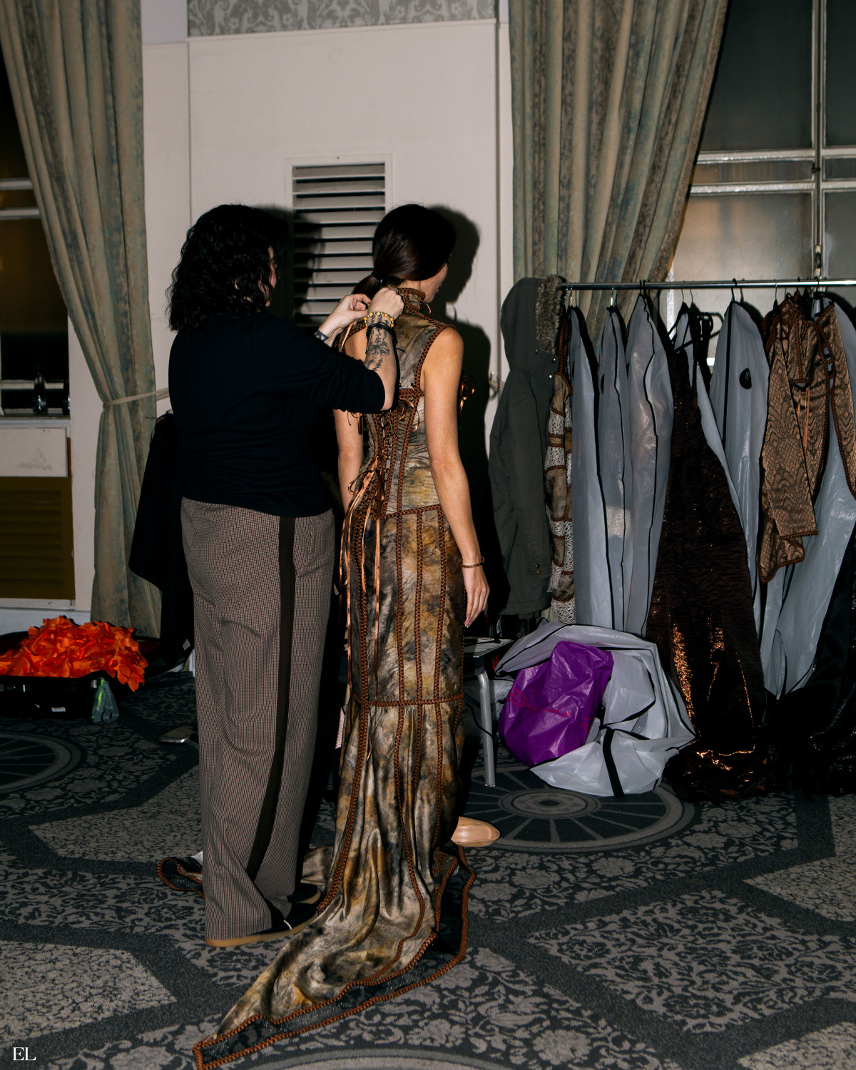 Raquel gibaja antes de desfilar