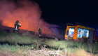 Un incendio intencionado arrasa el punto limpio de Ribera del Fresno