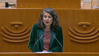Irene de Miguel critica duramente a María Guardiola en el debate de investidura