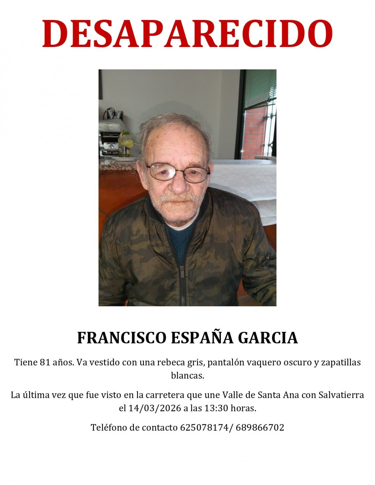 Francisco espau00f1a desaparecido