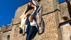 Un mural monumental anuncia la Semana Santa 2026 de Plasencia