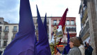 La Plaza Mayor de Plasencia acoge el simbólico intercambio de banderas con la Vera Cruz