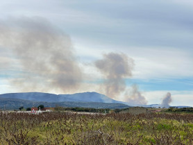 Incendio forestal en Sierra de Gata en una jornada en alerta por fuertes vientos