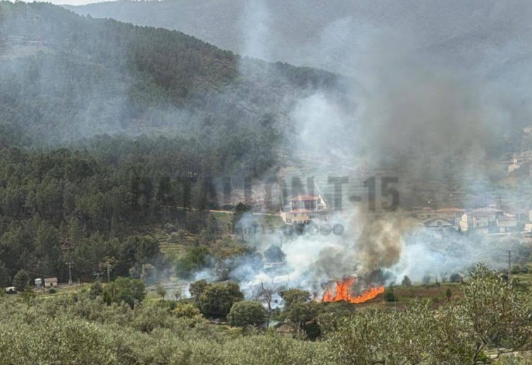 Un incendio forestal en Las Hurdes moviliza al Plan INFOEX