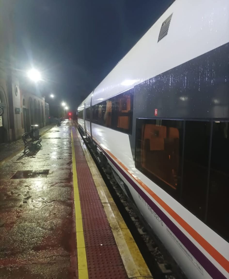 La lluvia provoca problemas en la circulación del tren Badajoz-Madrid