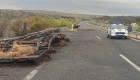 Un camión en llamas obliga a cortar la A-66